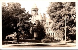 Real Photo Postcard Burrage Hall at Olivet College in Olivet, Michigan