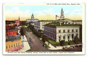 U. S. Mint & Colfax Avenue Denver Colorado c1946 Postcard