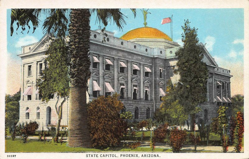 State Capitol, Phoenix, Arizona, Early Postcard, Unused