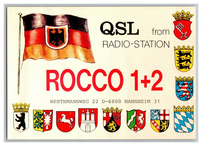 QSL Radio Card From Werthmannweg Mannheim Germany 