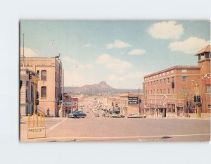 Postcard Looking west on Gurley Street, Prescott, Arizona