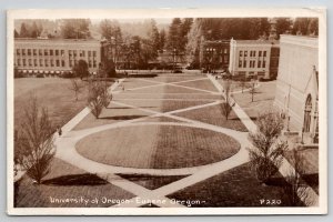 Eugene OR University of Oregon RPPC Postcard K24