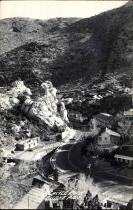 Bisbee AZ Castle Rock c1940 Real Photo Postcard