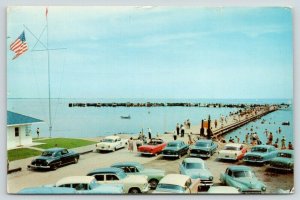 East Tawas MI~Nice 1950s Cars~Convertible~1954 Nash Lowrider~Municipal Docks~PC