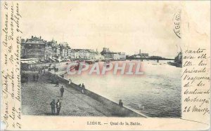 Old Postcard Liege Quai de la Batte