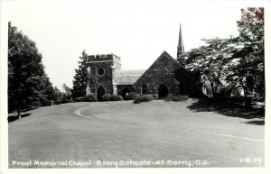 Cline RPPC 1-R-79; Frost memorial Chapel, Berry College, Mt. Berry GA Floyd Co.