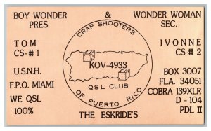 Postcard QSL Radio Card From Puerto Rico 
