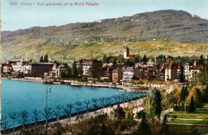Switzerland Vevey General View and Mont Pelerin