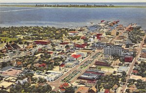 Business District and Bay Bird's Eye View Pensacola FL 