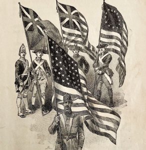 1904 Origin And Development Of The American Flag History Antique Print DWN10F