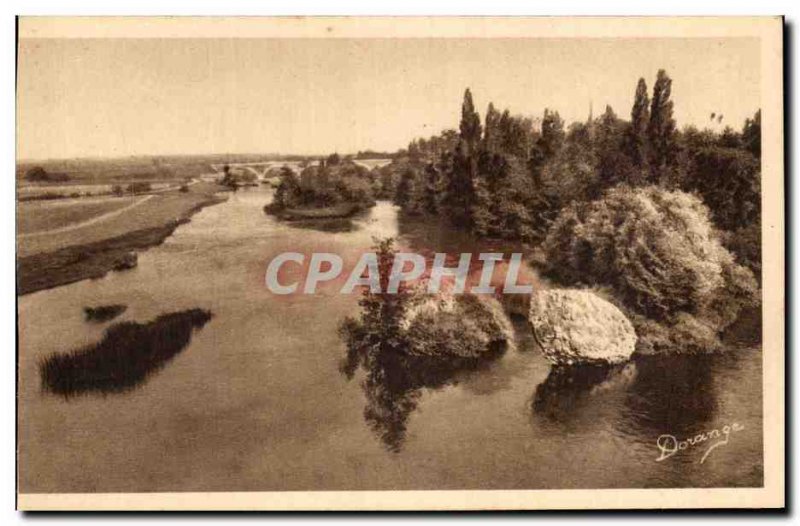 Old Postcard La Roche Posay La Creuse and Bridge railway