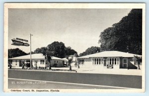 ST AUGUSTINE, FL Florida COURTESY COURT  c1940s Roadside   Postcard