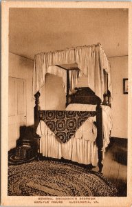 General Braddocks Bedroom Carlyle House Alexandria VA Virginia WB Postcard VTG 