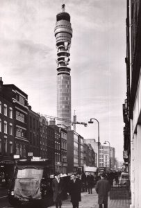 Charlotte Street Post Office Tower London Real Photo Old Postcard