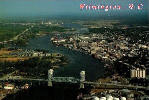 Wilmington, NC North Carolina  CITY & CAPE FEAR MEMORIAL BRIDGE  4X6 Postcard