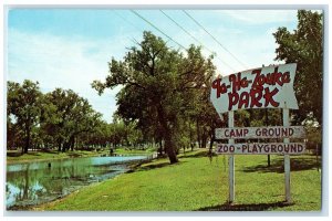 1967 Ta Ha Zouka Park Camp Ground, Greetings From Norfolk Nebraska NE Postcard