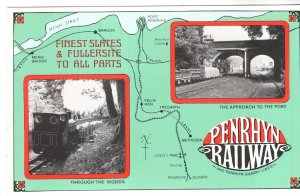 Woods, Approach to the Port,  Padarn Railway Train Map, Wales