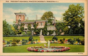 Vtg 1930s President's Residence Princeton University New Jersey NJ Postcard