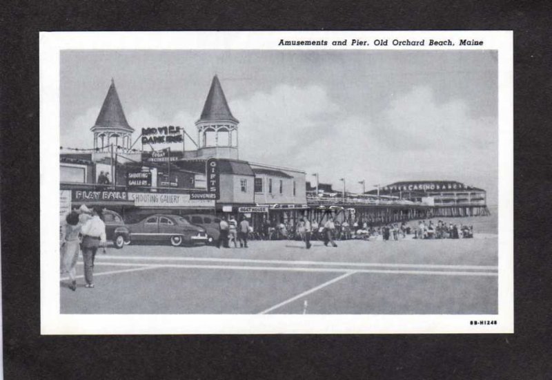 ME Amusement Park Casino Dance Hall Pier Old Orchard Beach Maine Postcard