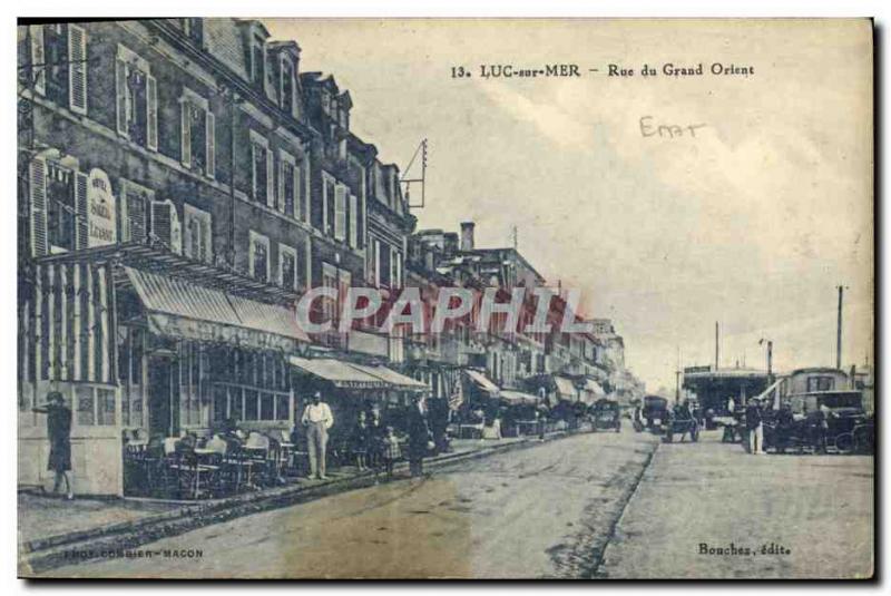 Old Postcard Luc Sur Mer Rue du Grand Orlint