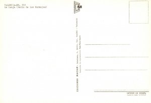 Postcard La Lonja Patio De Los Naranjos Valencia Spain