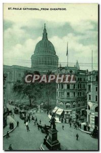 Postcard From Old St Pauls Cathedral Cheapside