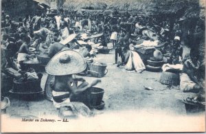 West Africa Market of Dahomey Africa Natives Vintage Postcard 05.15