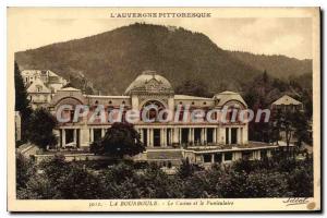 Old Postcard La Bourboule Casino and the funicular