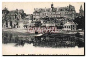 Postcard Old Chateau Laval on the Palace of Justice and the Tower of the Cath...