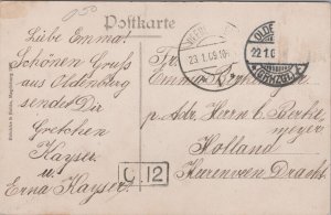 Germany Oldenburg Gartenstrasse Vintage Postcard C121