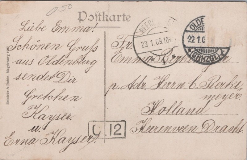 Germany Oldenburg Gartenstrasse Vintage Postcard C121