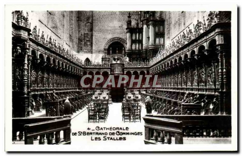 Old Postcard Cathedral of St Bertrand De Comminges Stalls