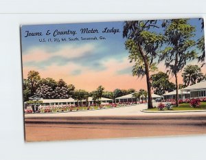 Postcard Towne & Country Motor Lodge Savannah Georgia USA