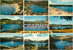 Modern Postcard Lakes of Auvergne Lac Chambon Pleasure of Fishing Lake Pavin ...