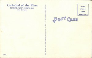 Three Linen Postcards Cathedral of the Pines in Rindge, New Hampshire~3522 