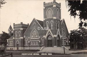 C93/ Auburn Nebraska Ne Real Photo RPPC Postcard c1910 Presbyterian Church