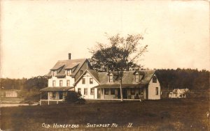 Southport ME Old Homestead in 1912, Real Photo Postcard