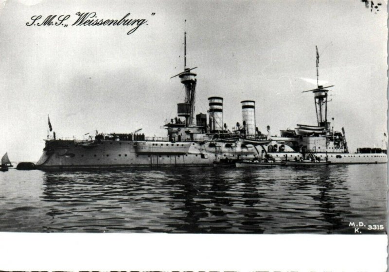 SMS Weissenburg - German Imperial Navy RPPC Postcard