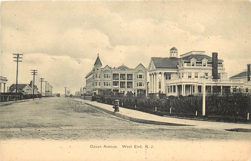 UDB Postcard; West End NJ Ocean Avenue & Brighton, Rothenberg Building, Unposted