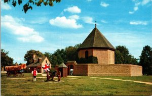 Historic Magazine & Guardhouse Williamsburg Virginia Streetview Chrome Postcard 