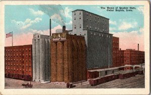 Home of Quaker Oats, Cedar Rapids IA Vintage Postcard E40