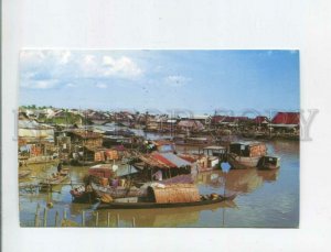 473244 South Vietnam houseboats River Saigon Germany military mail Postage Paid