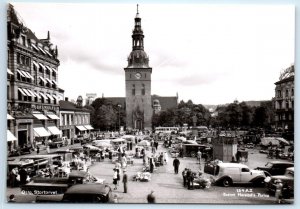 OSLO, NORWAY ~ Street Scene STORTORVET Farmers Market c1930s-40s Postcard