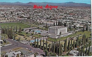 Aerial View of LDS Mormon Temple & Grounds Mesa Arizona