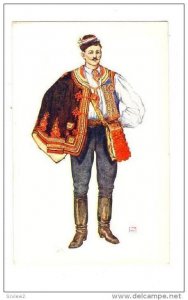 Croatian National wear, Peasant from Sestine near Zagreb, Croatia, 1920