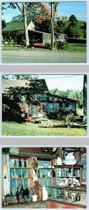 3 Postcards SUGAR HILL, New Hampshire NH ~ POLLY'S PANCAKE PARLOR Antiques 4x6