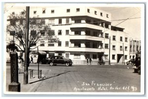 c1940's San Francisco Apartments Hotel Veracruz Mexico RPPC Photo Postcard