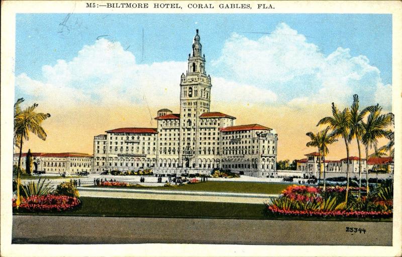 CORAL GABLES FL, Biltmore Hotel, c1920s Vintage Postcard FL303958