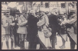 FRANCE, Postcard, Victory Parade, Presentation of decorations, WWI