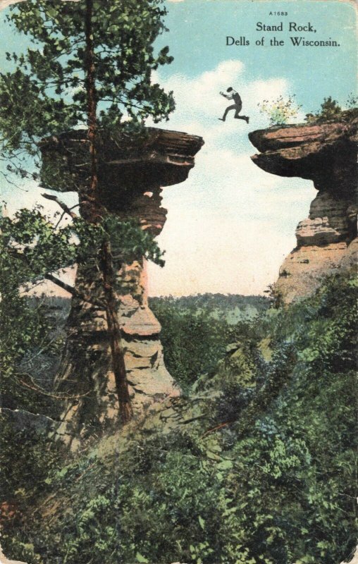 Postcard Stand Rock Dells of Wisconsin